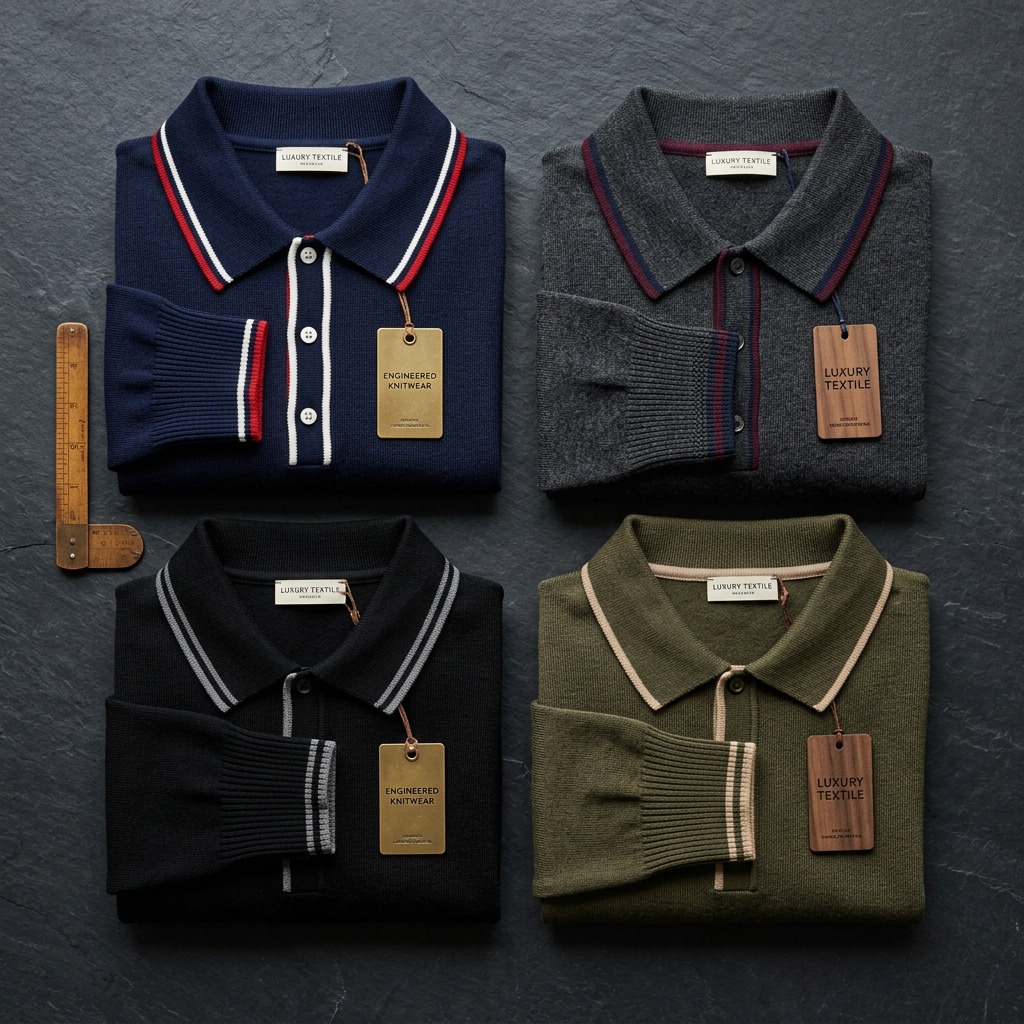 Flat-Knit Polo Collars